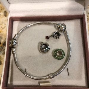 Pandora bracelet and charms